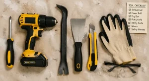 DIY tools to remove a sliding glass door