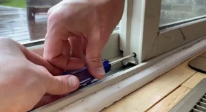 Lower the Roller Assembly Inside the Panel