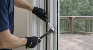 Step 4: Remove the Stationary Glass Panel